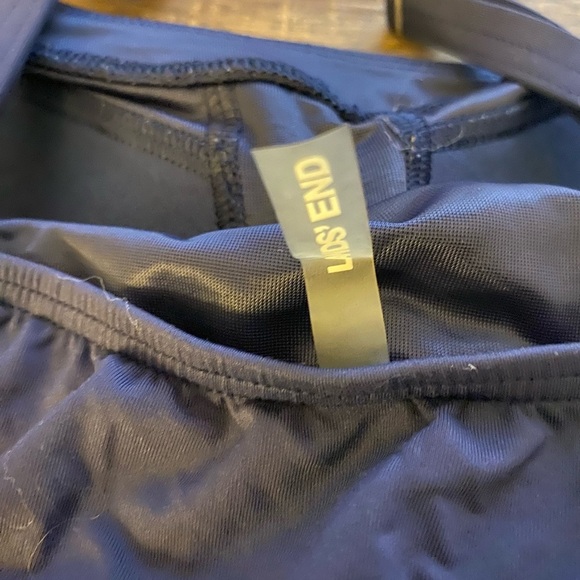 Stylish lands End Navy Blue swim top - Picture 5 of 7